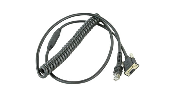 Picture of Zebra Coiled RS-232 Serial Cable 9 Pin  Female CBA-R02-C09PA